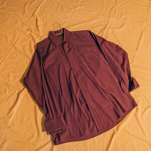 SALE - Purple Stacy Adams Dress Shirt Size 18.5 Neck 32/33